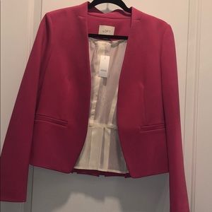 Ann Taylor Loft Pink Blazer sz 4 NEW WITH TAGS